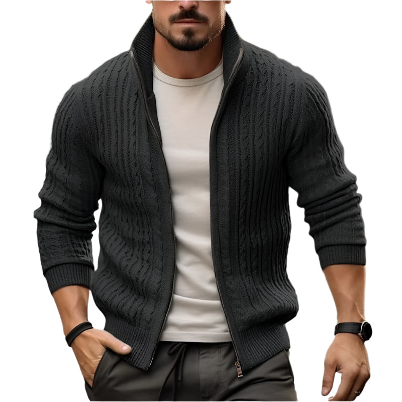 Men's Thickened Casual Stand Collar Thick Sweater - Weriion