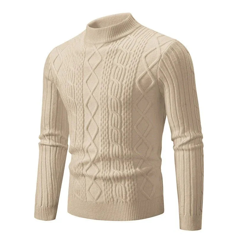Men's Twisted Round Neck Pullover Leisure Sweaters - Weriion