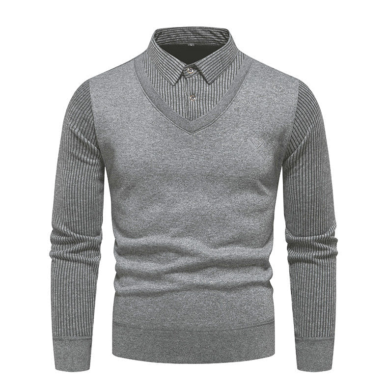 Men's Undershirt Slim Fit Fleece - Lined Two Pieces Sweaters - Weriion