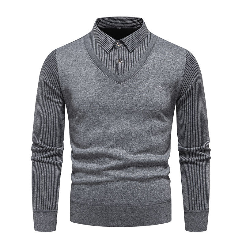Men's Undershirt Slim Fit Fleece - Lined Two Pieces Sweaters - Weriion