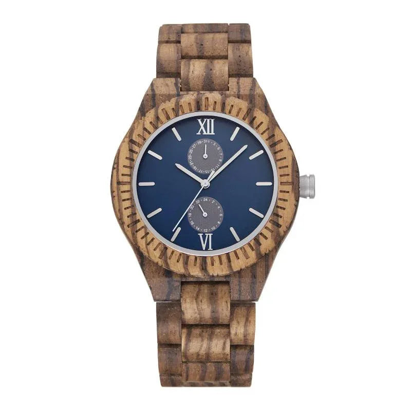 Men's Wooden Watch With Quartz Movement - Weriion