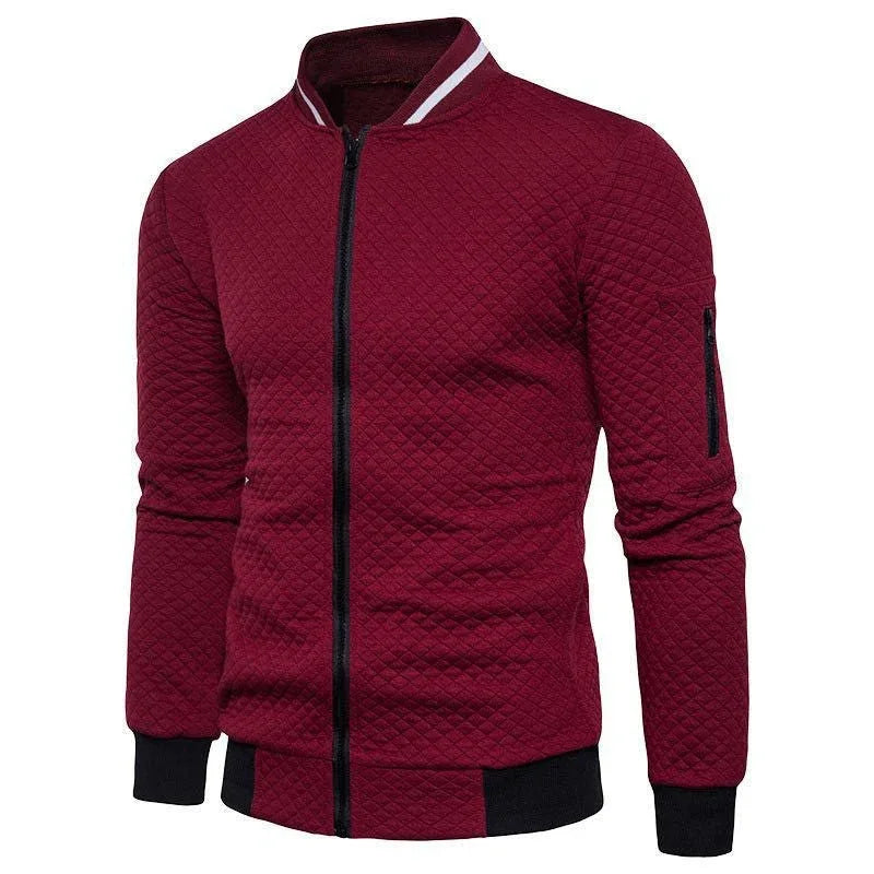 Men's Zipper Mock Neck Sweater - Weriion