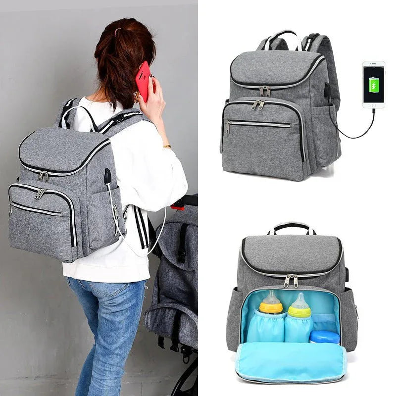 Multi - Functional Large - Capacity Waterproof Diaper Bag Backpack - Weriion