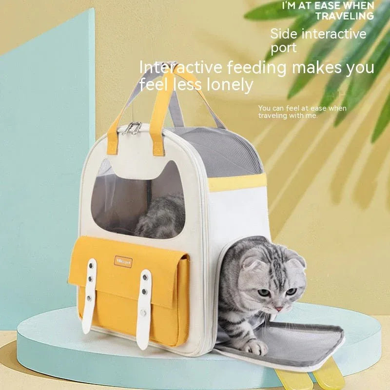 Pet Bag Large Capacity Portable Foldable Cat Dog Backpack - Weriion