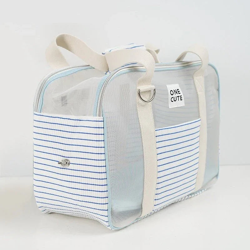 Pet Cat Dog Striped Breathable Shoulder Bag - Weriion