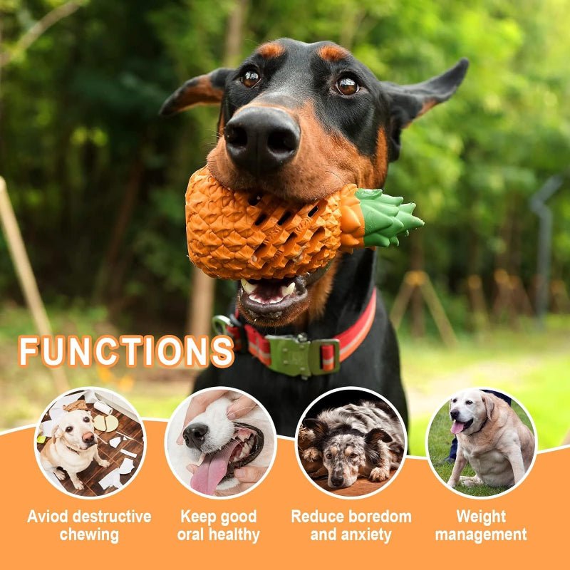 Pineapple Dog Chew Toys For Large & Agressive Dog Breeds - Weriion