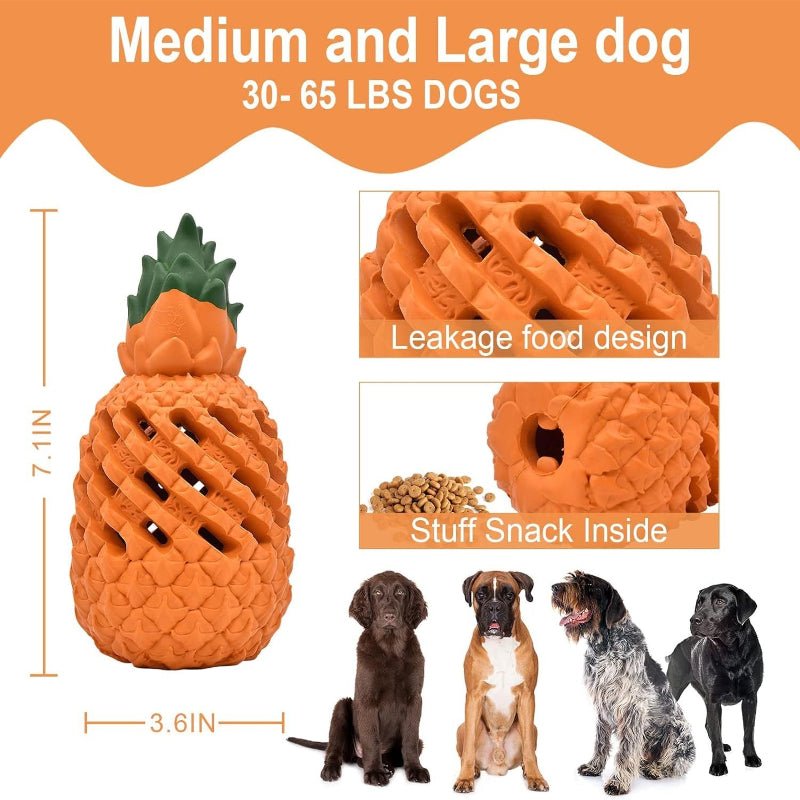 Pineapple Dog Chew Toys For Large & Agressive Dog Breeds - Weriion