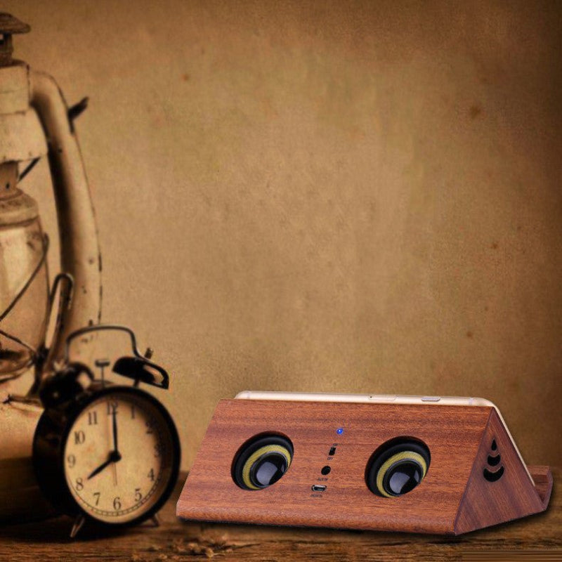 Portable Intelligent Induction Smooth Wooden Home Outdoor Speaker - Weriion