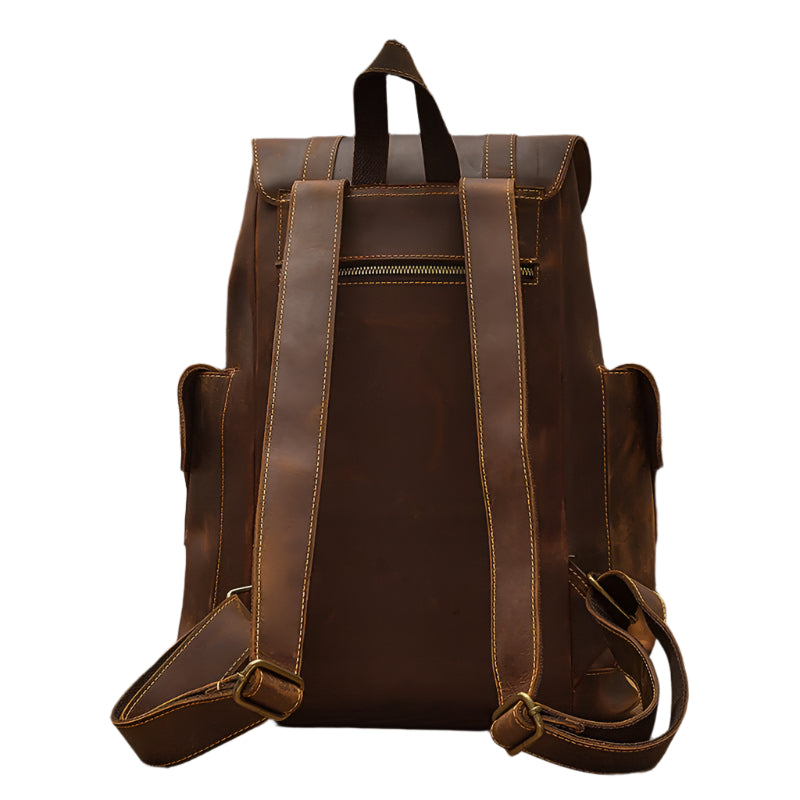 Retro Men's Leather Backpack Casual Bag - Weriion