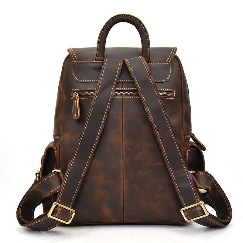Retro Waterproof Leather Backpack For Men - Weriion