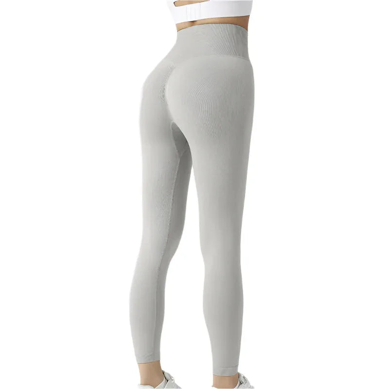 Seamless Leggings Yoga Pants Tummy Control Workout Running Tights For Women - Weriion