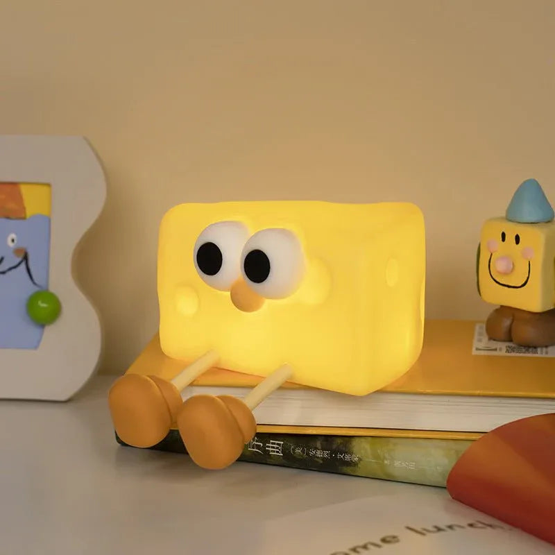 Silicone Cheese Small Night Lamp Cute Home Decor - Weriion
