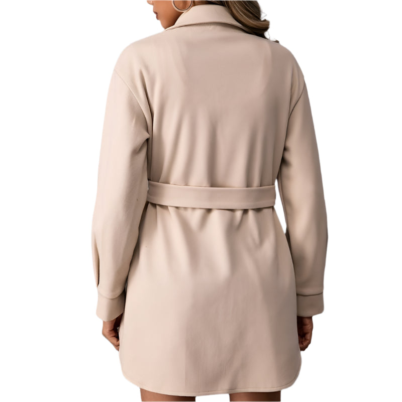 Single - Breasted Long Jacket For Women - Weriion