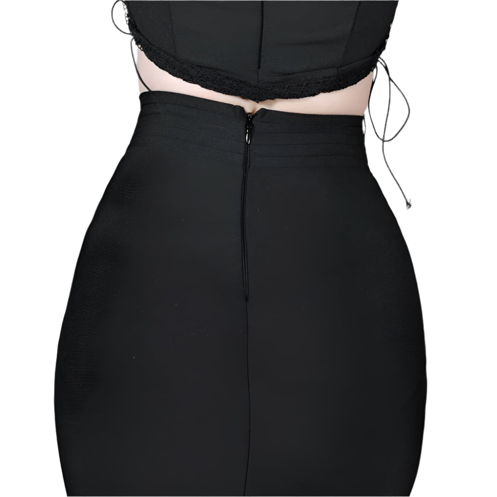 Slim Fit Bandage Temperament All - Match Hip Skirt - Weriion
