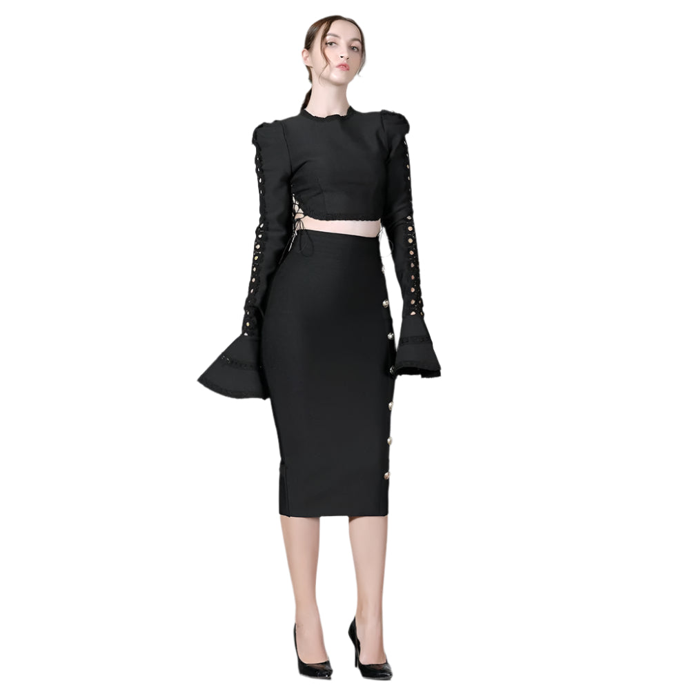 Slim Fit Bandage Temperament All - Match Hip Skirt - Weriion