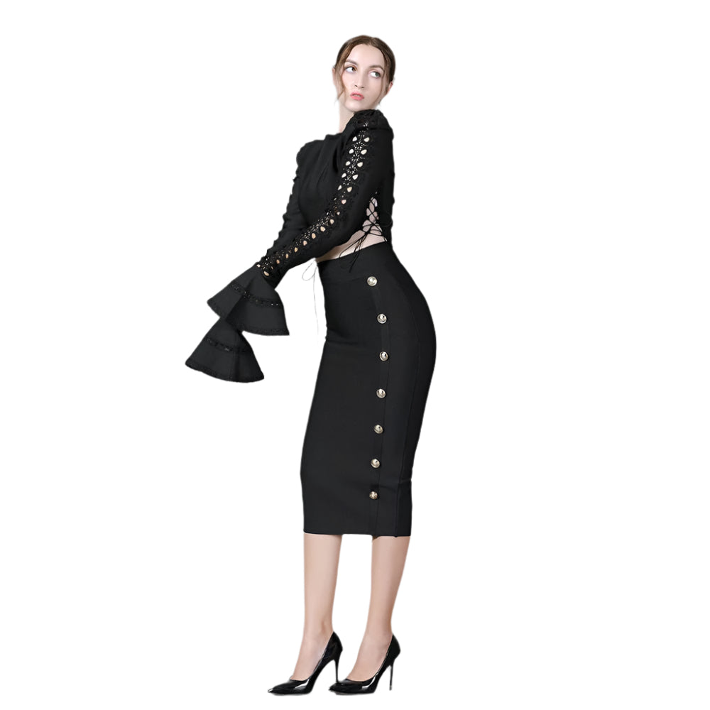 Slim Fit Bandage Temperament All - Match Hip Skirt - Weriion