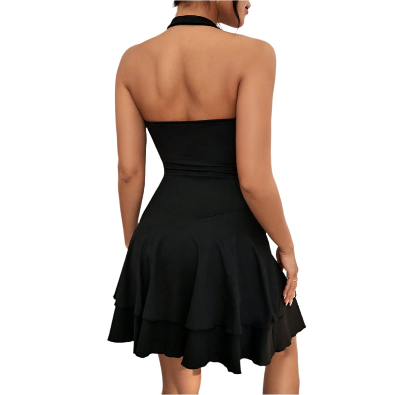 Slim Halter - Neck Fashionable Dress For Women - Weriion