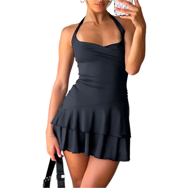 Slim Halter - Neck Fashionable Dress For Women - Weriion