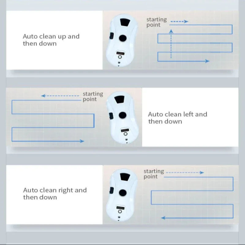 Smart Automatic Window Cleaning Robot With Water Spray - Weriion