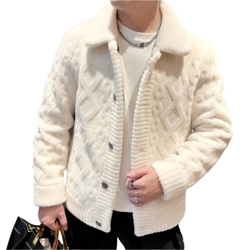 Spring And Autumn Lapel Knitwear Coat For Men - Weriion