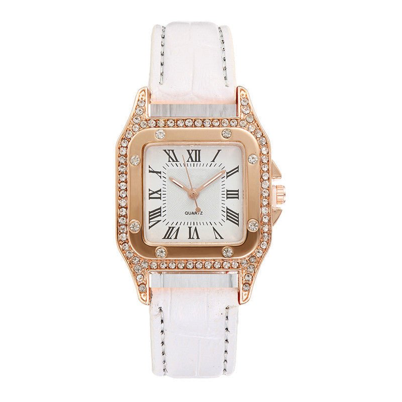 Square Rhinestone Watch For Women - Weriion