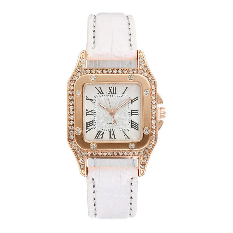 Square Rhinestone Watch For Women - Weriion