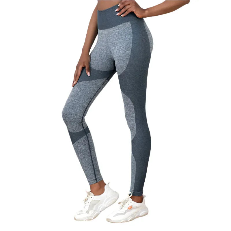 Striped Yoga Pants High Waist Seamless Leggings Butt Lift Quick - Drying Running Sports Fitness Tights Women's Gym Clothing - Weriion