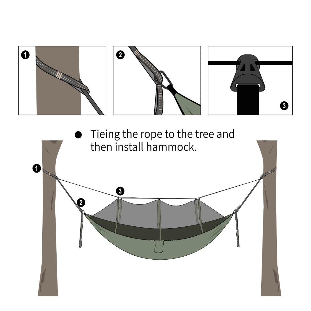 Sturdy Camping Hammock With Mosquito Net - Weriion
