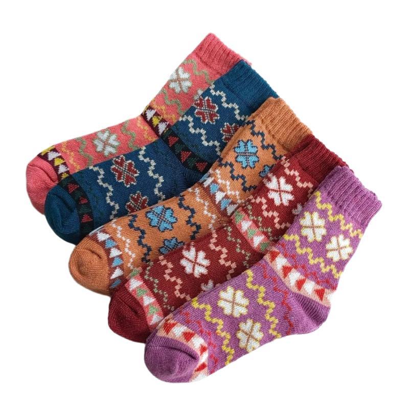 Thick Knitted Winter Wool Socks With Medium Tube - Weriion