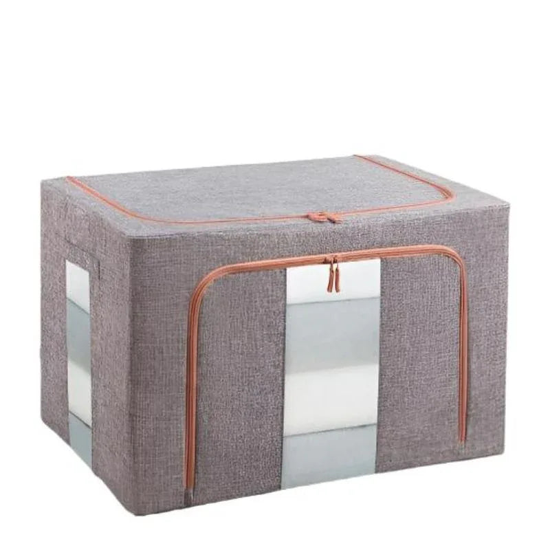 Transparent Thick Cotton & Linen Cloth Clothing Storage Bag Box - Weriion