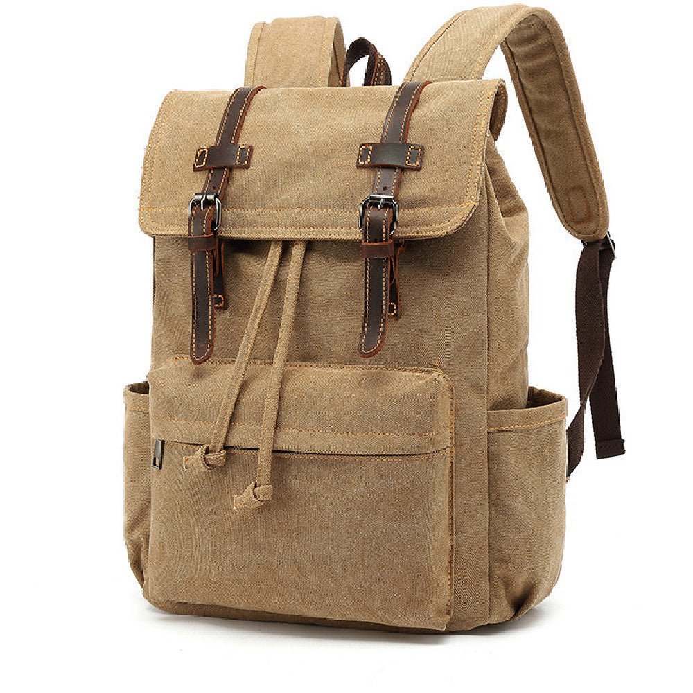 Unisex Backpack Vintage Outdoor Travel Canvas Leather Bag - Weriion