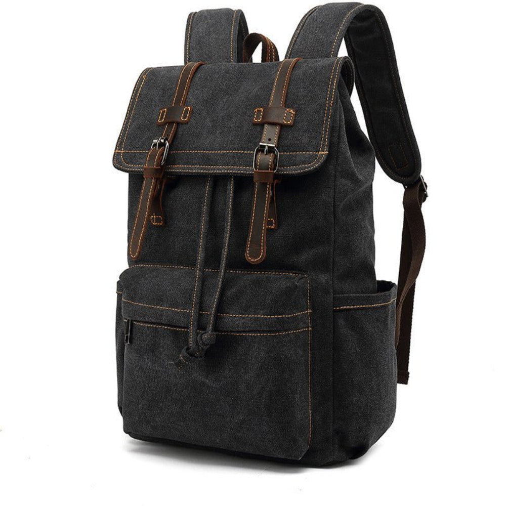Unisex Backpack Vintage Outdoor Travel Canvas Leather Bag - Weriion