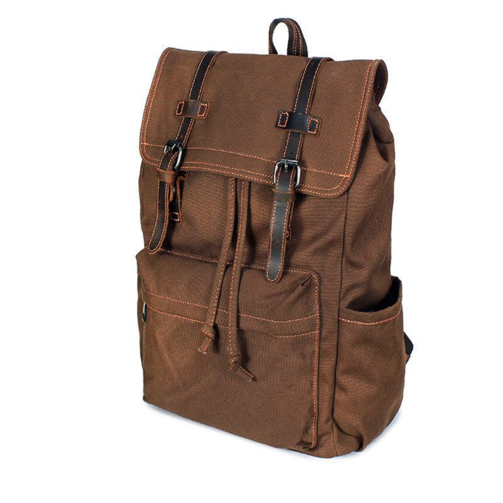 Unisex Backpack Vintage Outdoor Travel Canvas Leather Bag - Weriion