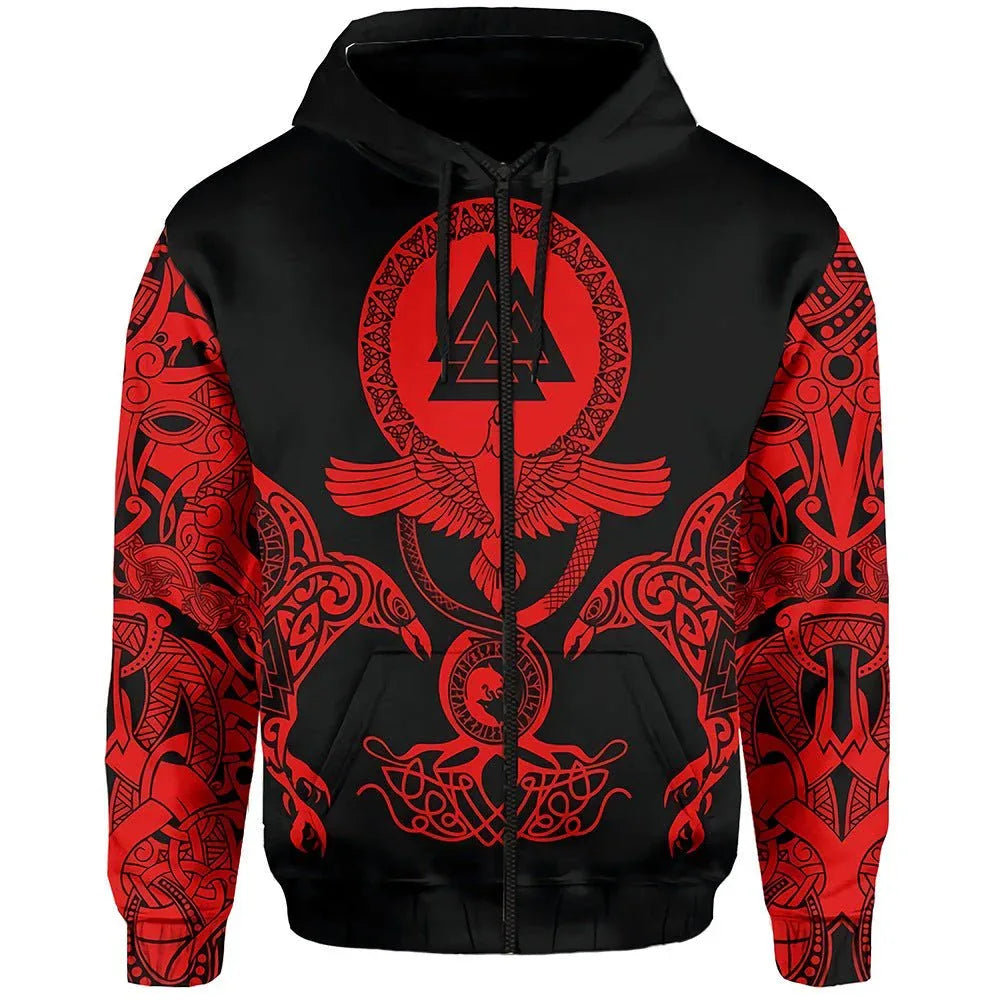 Viking Warrior Printed Hoodies Sweatshirts - Weriion