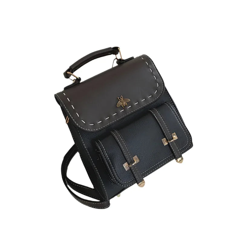 Vintage Small Elegant PU Leather Women's Backpacks - Weriion