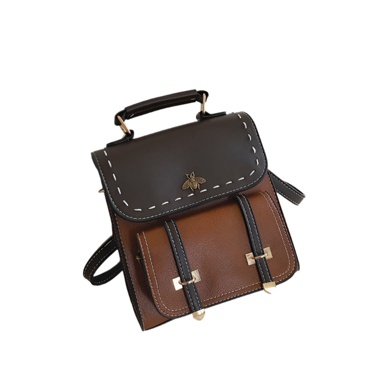 Vintage Small Elegant PU Leather Women's Backpacks - Weriion