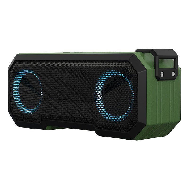 Waterproof Colorful Luminous Outdoor Wireless Speaker With Dual Speakers & Power Bank - Weriion