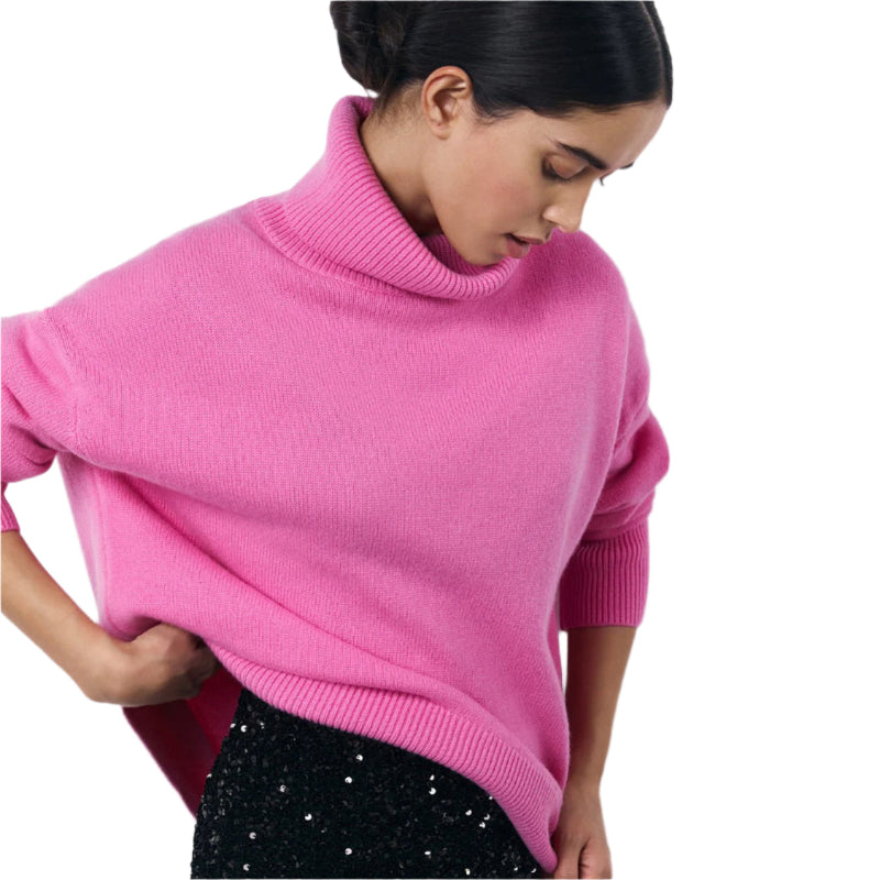 Winter Turtleneck Sweater Fashion Personality Long Sleeve Knitted Top Women's Clothing - Weriion