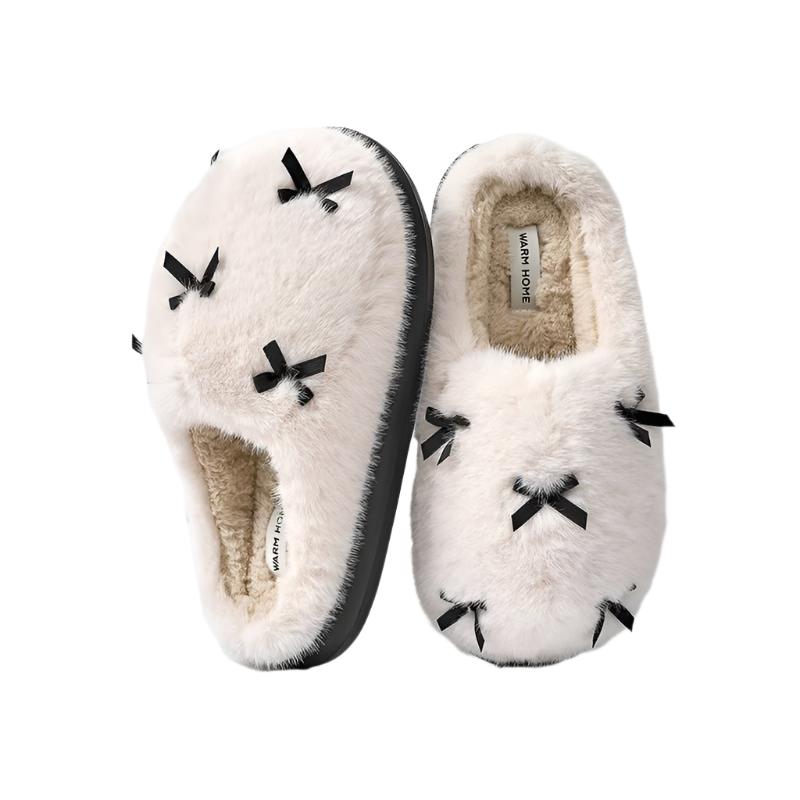 Women's Cute Comfortable Warm Indoor Home Fluffy Plush Slippers - Weriion
