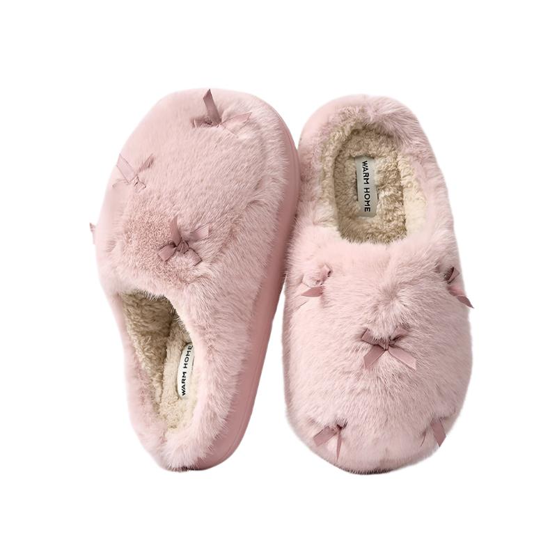 Women's Cute Comfortable Warm Indoor Home Fluffy Plush Slippers - Weriion