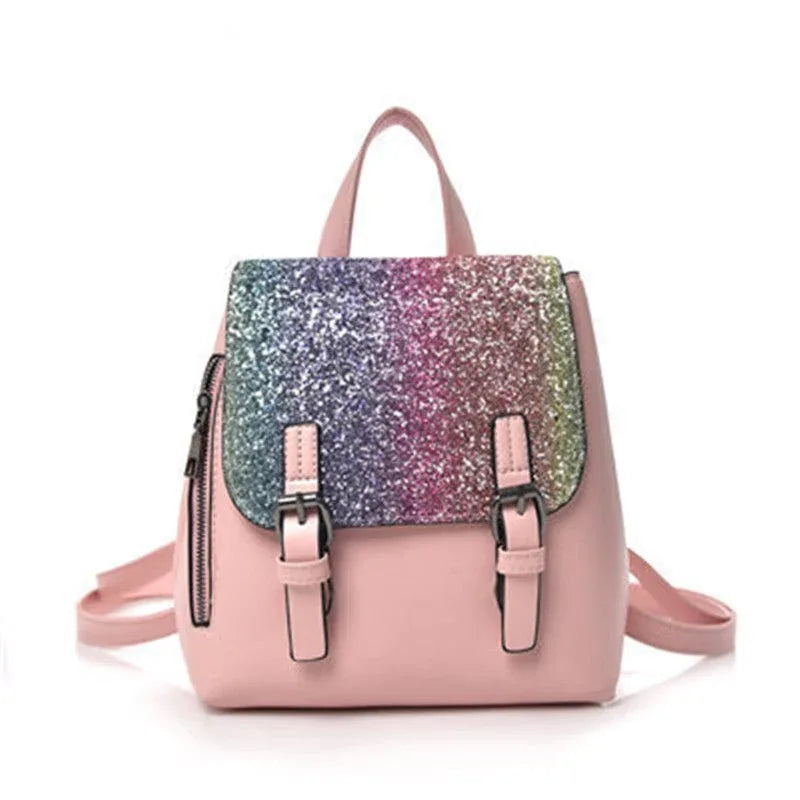 Women's Elegant Sequined Backpack - Weriion