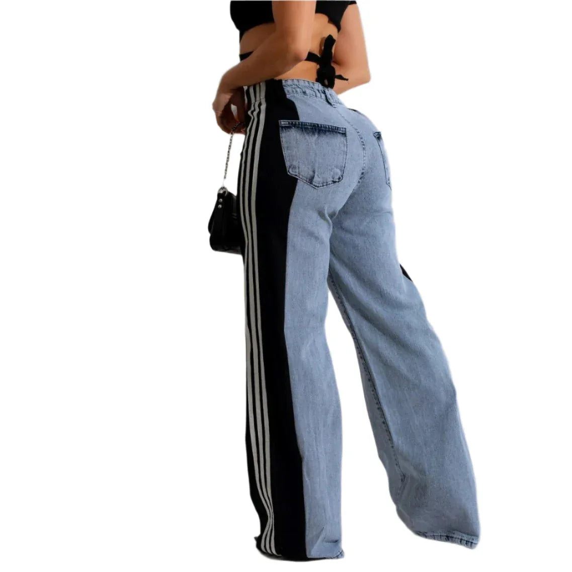 Women's Fashionable High Waist Jeans Pants - Weriion