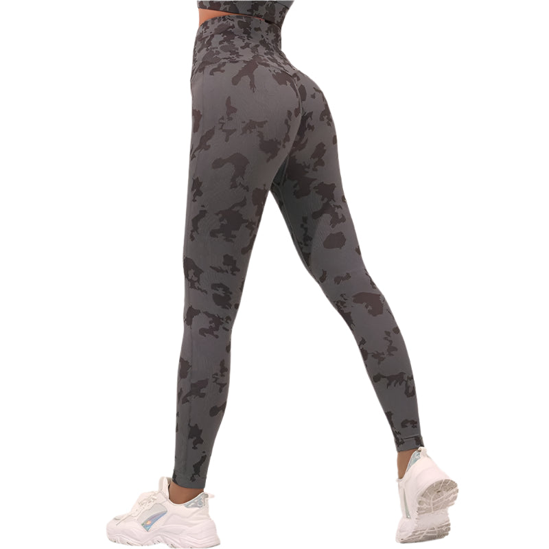 Women's Fitness Camouflage Yoga Pants High Waist Seamless Leggings Butt Lift Tights Gym Exercise Clothing - Weriion