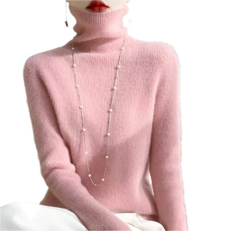 Women's Slim - Fit Turtleneck Long Sleeves Sweater - Weriion