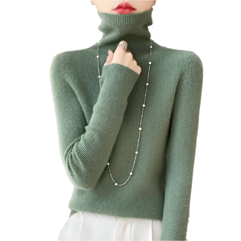 Women's Slim - Fit Turtleneck Long Sleeves Sweater - Weriion