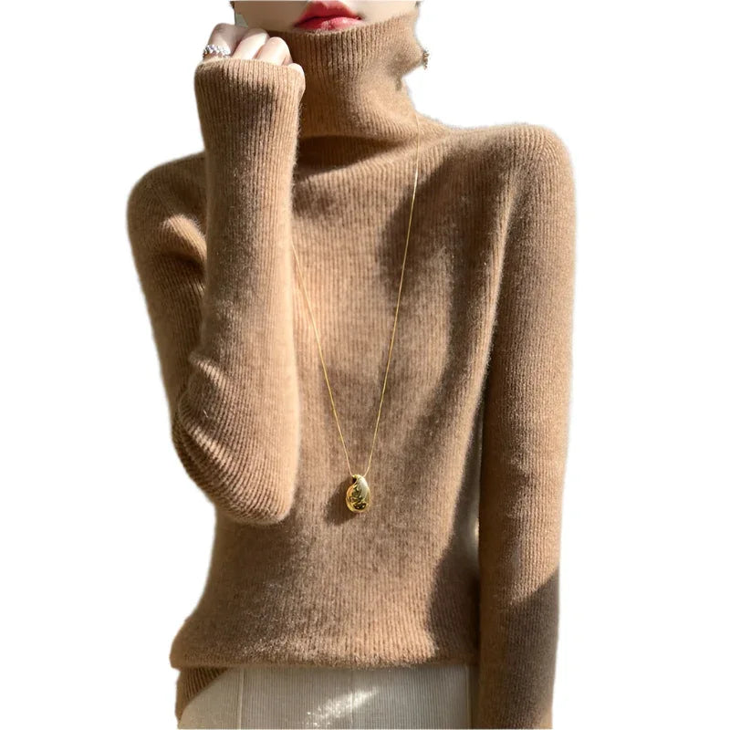 Women's Slim - Fit Turtleneck Long Sleeves Sweater - Weriion