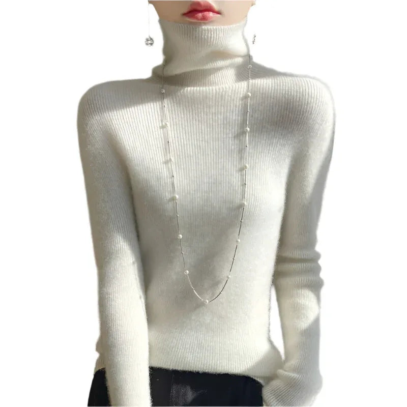 Women's Slim - Fit Turtleneck Long Sleeves Sweater - Weriion
