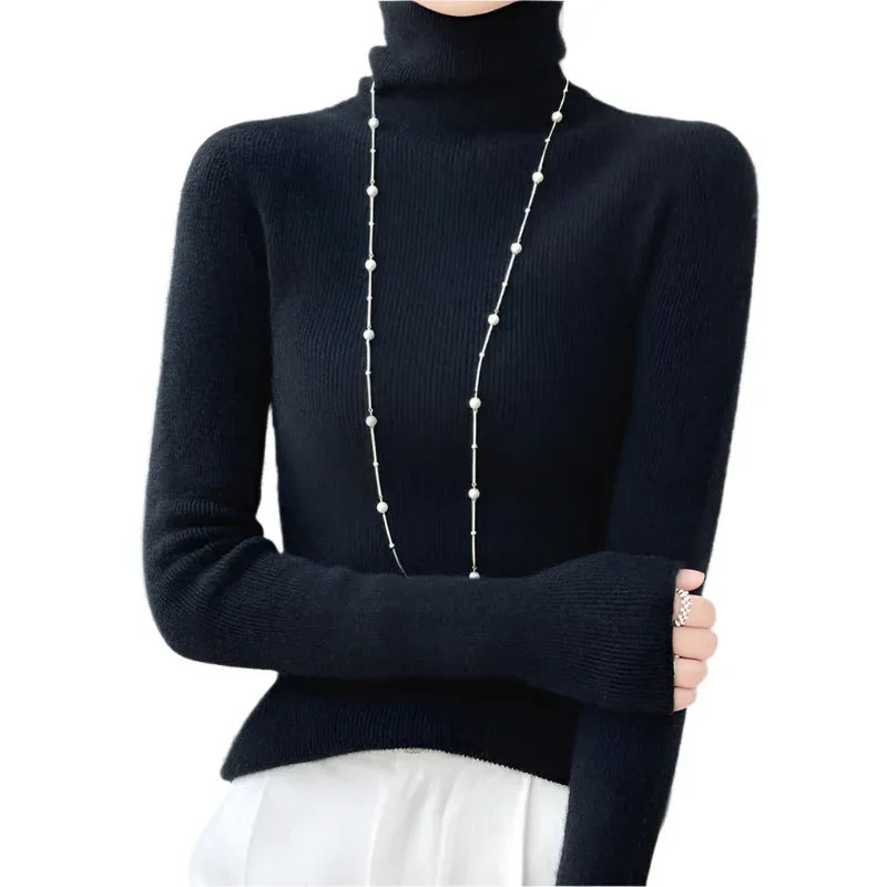 Women's Slim - Fit Turtleneck Long Sleeves Sweater - Weriion