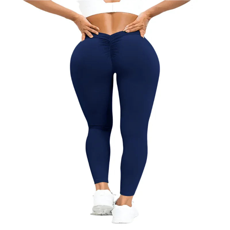 Women's Yoga Pants High Waist Lift High Elastic Tight Fitness Trousers Leggings - Weriion