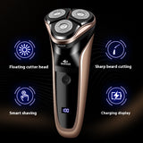 Three Cutter Head Double Ring Floating Men's Shaver